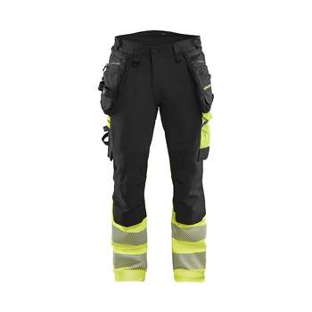 Produktbilde for 1125 Varselbukse 4-veisstretch Svart/Varselgul str C46