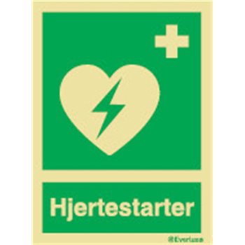 Produktbilde for Hjertestarter + symbol