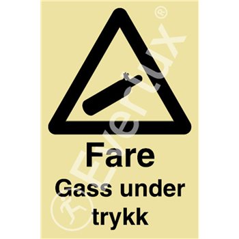 Produktbilde for Fare gass under trykk + symbol