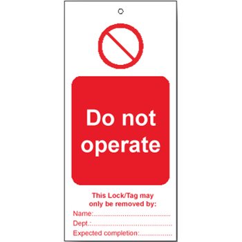 Produktbilde for Tag Do not operate 75x160mm 10pk